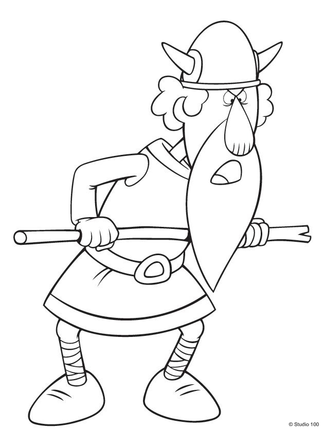 Plansa de colorat cu Vicky Vikingul 3 23